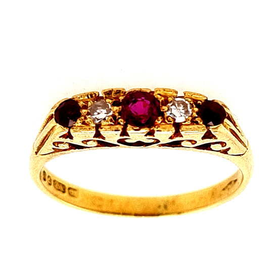 Pre Owned Ruby and Diamond Ring ZP355